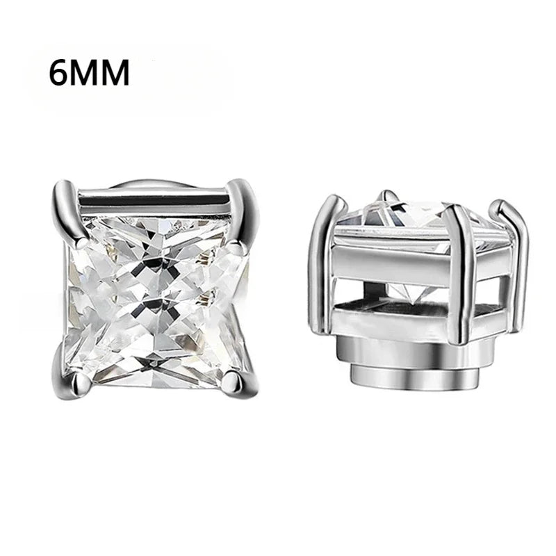 Magnetic clip-on earring size shown at 6mm
