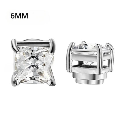 Magnetic clip-on earring size shown at 6mm