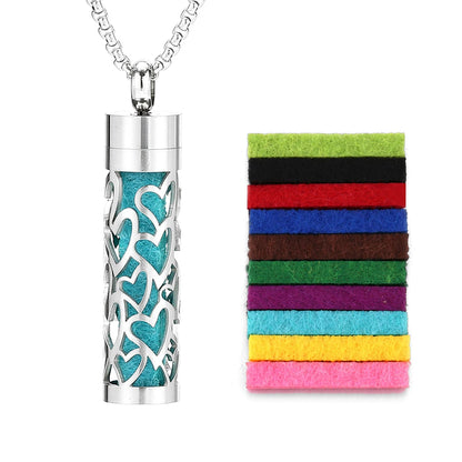 Aromatherapy scent necklace diffuser locket