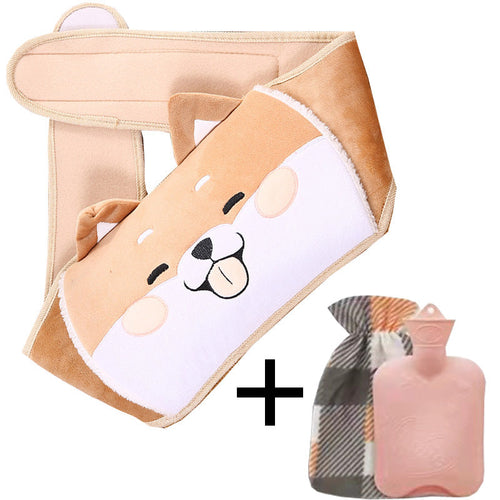 Wearable waistband holding a refillable hot water bag