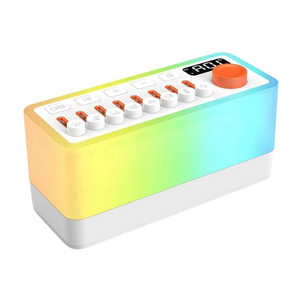 Ambient white noise sound machine with night light