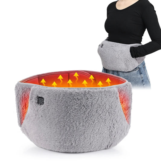 Electric heating waist belt wrapped around the lower back