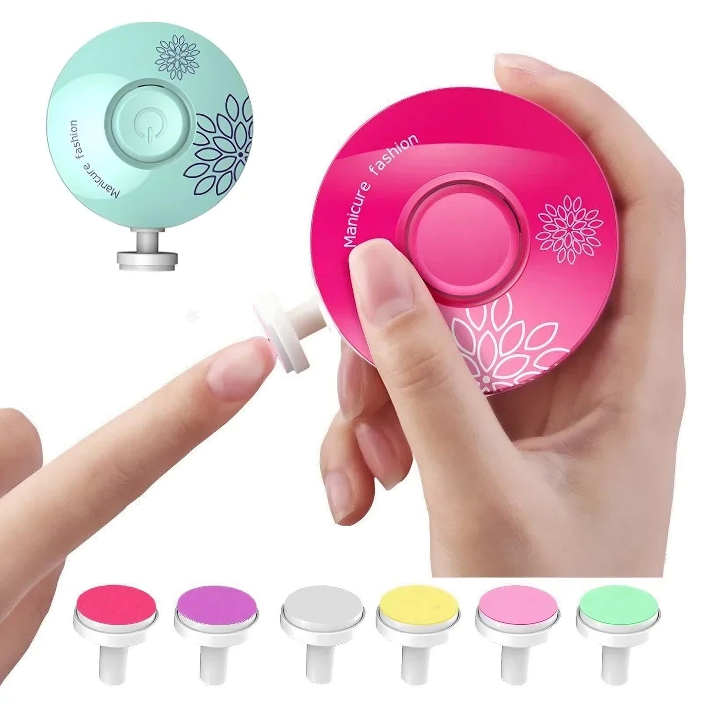 Electric baby nail trimmer with graded filing pads