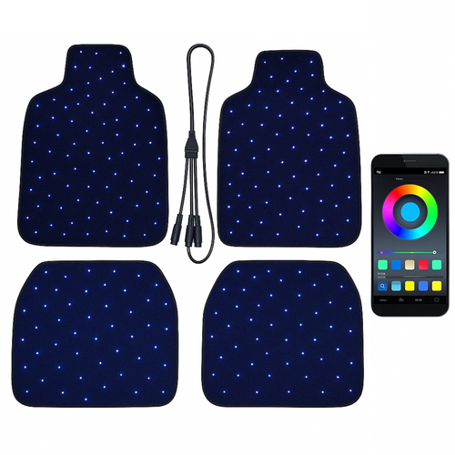 Starlight car mats with fibre optic star lighting