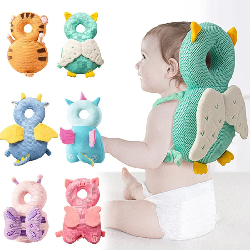 Contoured newborn protection pillow for infant head support