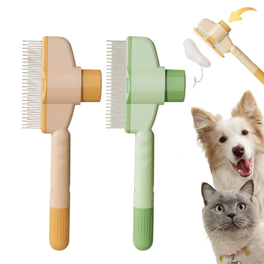 Fine-tooth pet hair and flea grooming comb