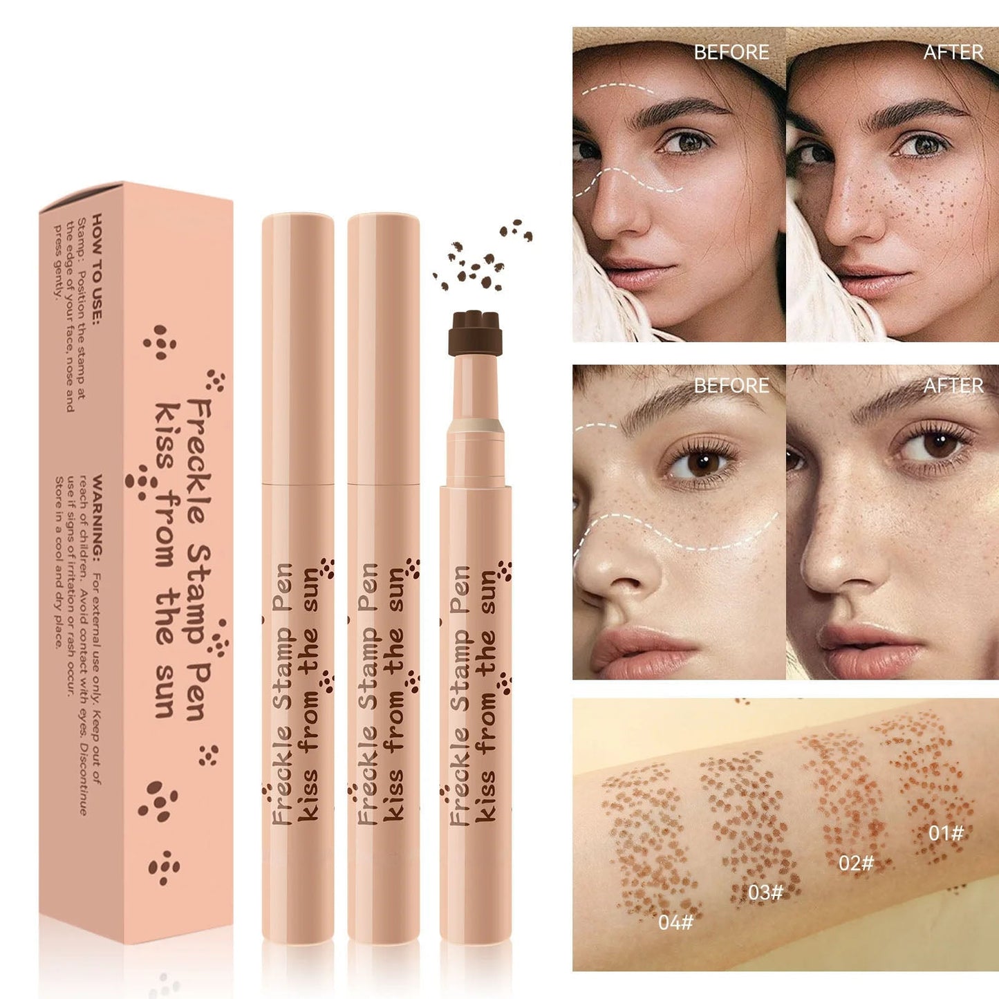 Waterproof freckle pen drawing natural faux freckles