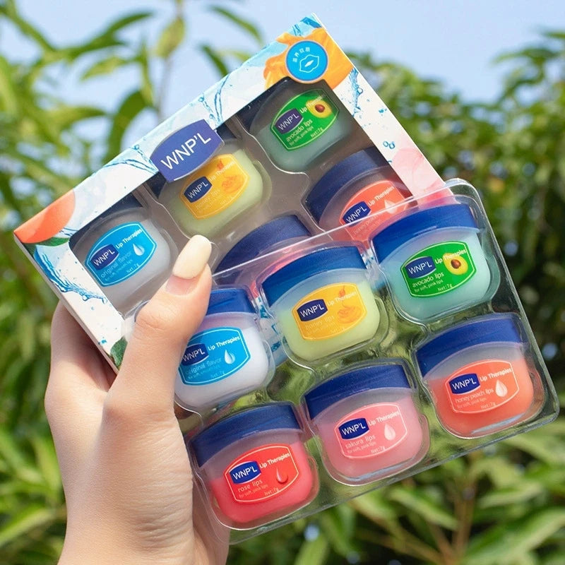 Hydrating lip balm set in a four colour box