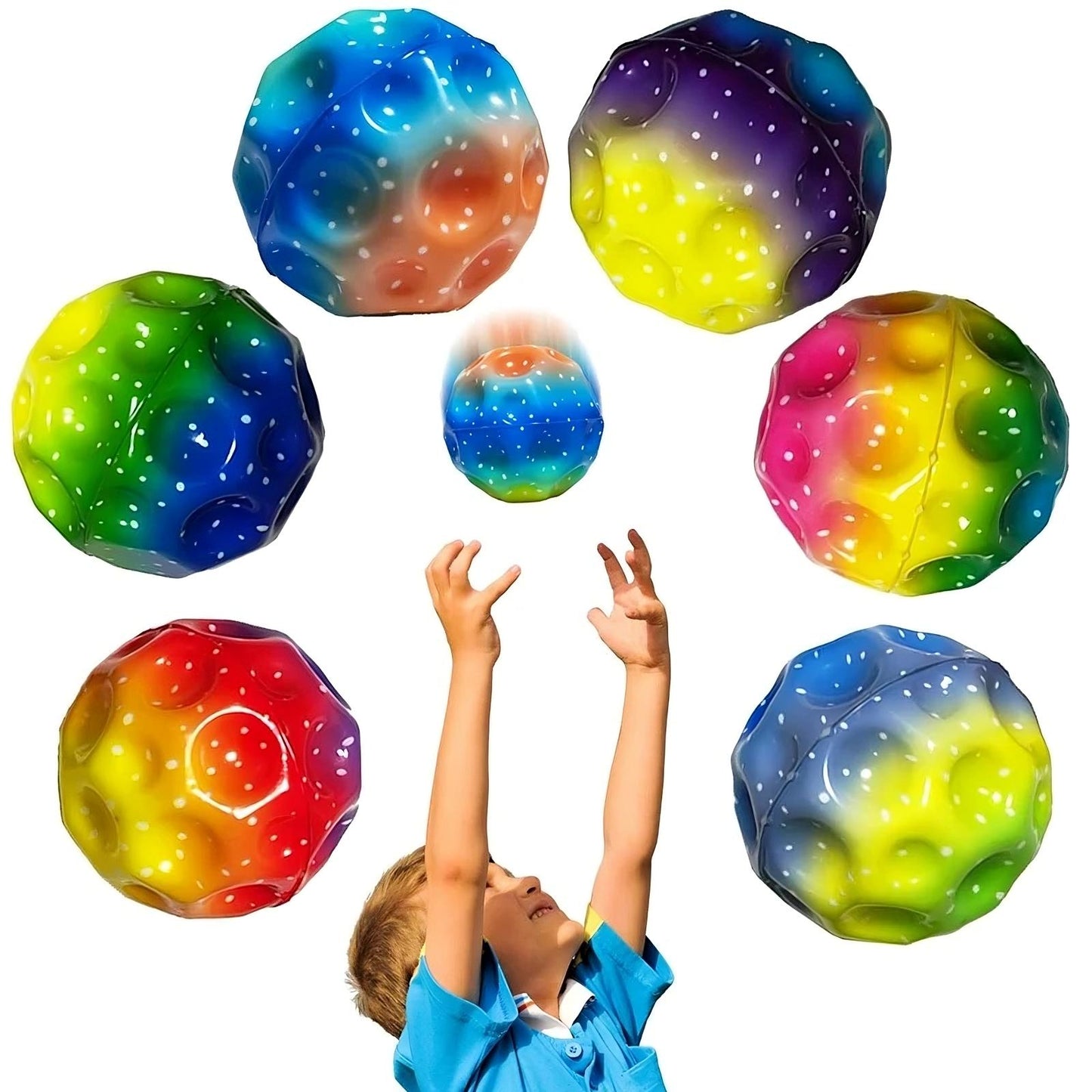High bouncing moon ball in camouflage colours