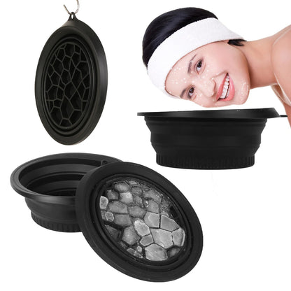 Insulated facial ice bath bowl with stand