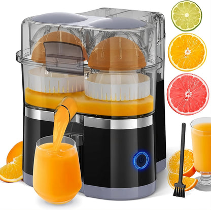 Dual head cordless electric juicer cup with fruit