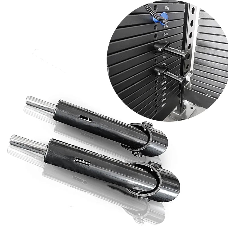 Quick-change gym weight stack drop set pin