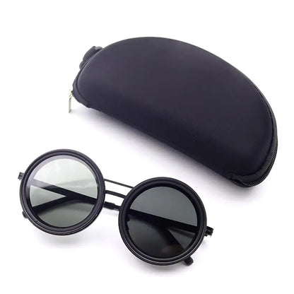 Adjustable dimming sunglasses with variable tint dial