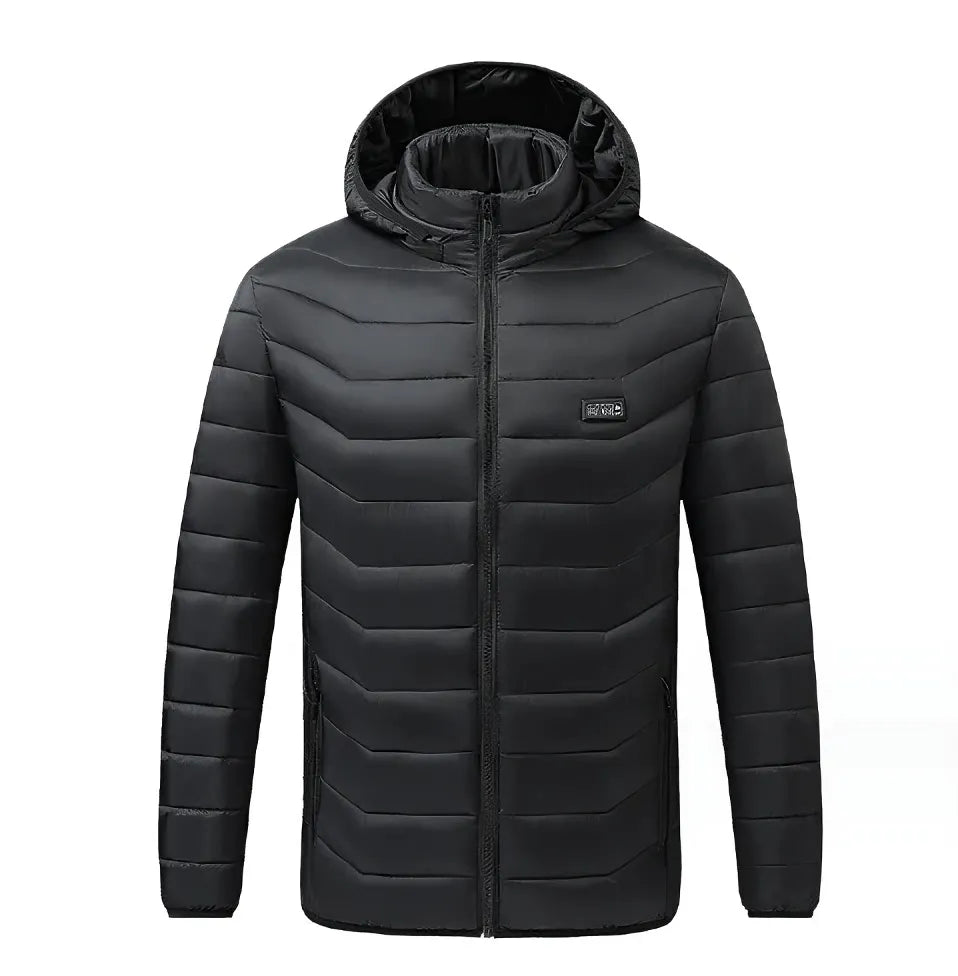 USB rechargeable heated jacket with warming panels
