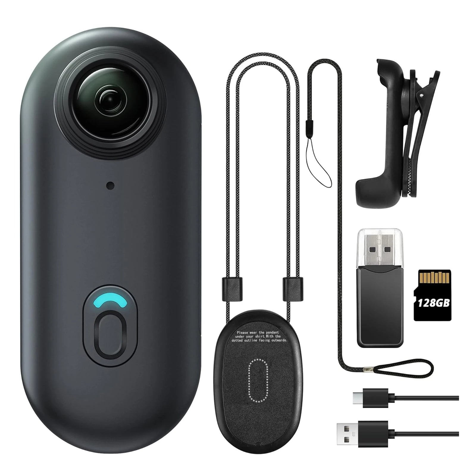 Clip-on portable POV action body camera
