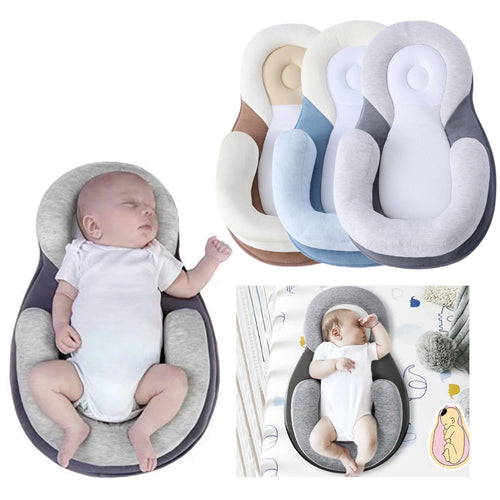 Baby anti-rollover sleeping pillow with side wedges