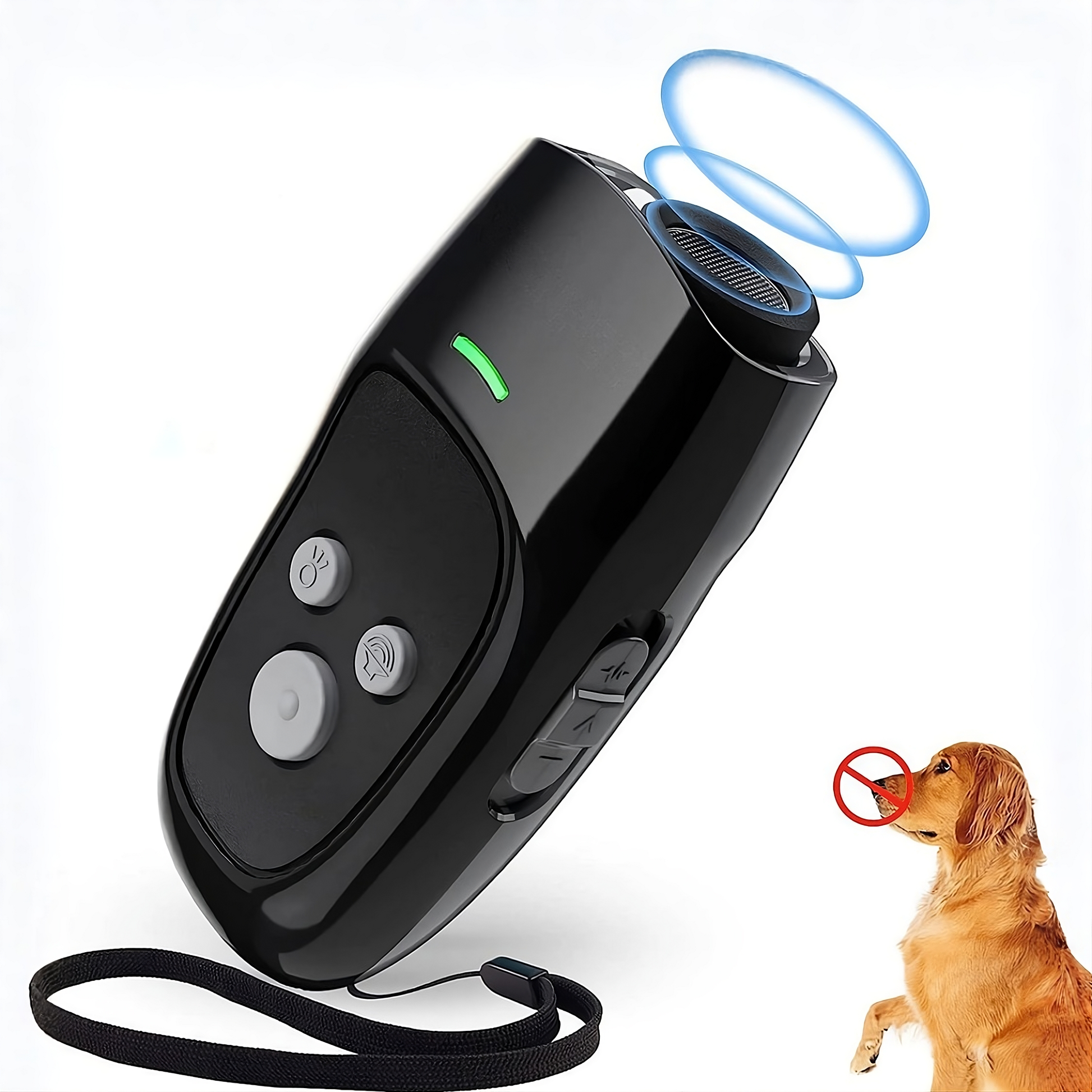 Handheld ultrasonic anti bark dog deterrent device