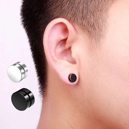 Magnetic stud earring front and magnetic back piece separated