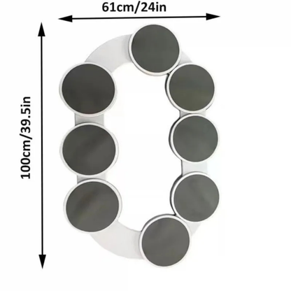 Close view of the glide wheels under a serving tray