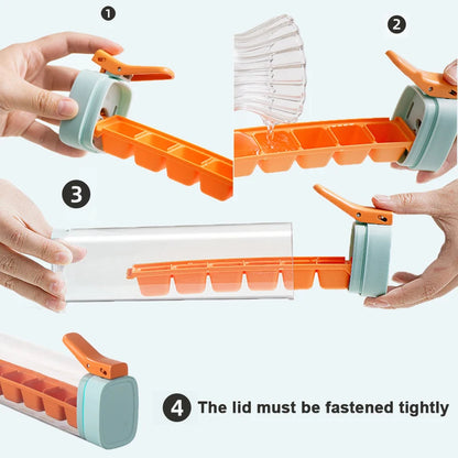 Flexible mould releasing an ice cube cleanly