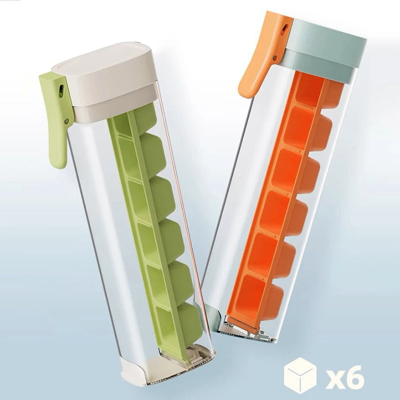 Handle mechanism on the ice cube maker tray